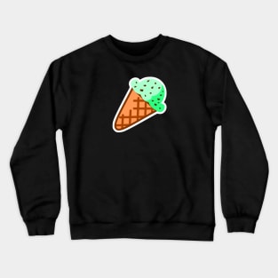 Mint Chocolate Chip Flavor Dessert Ice Cream Crewneck Sweatshirt